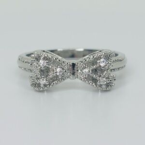 MOISSANITE Bow ring size 7